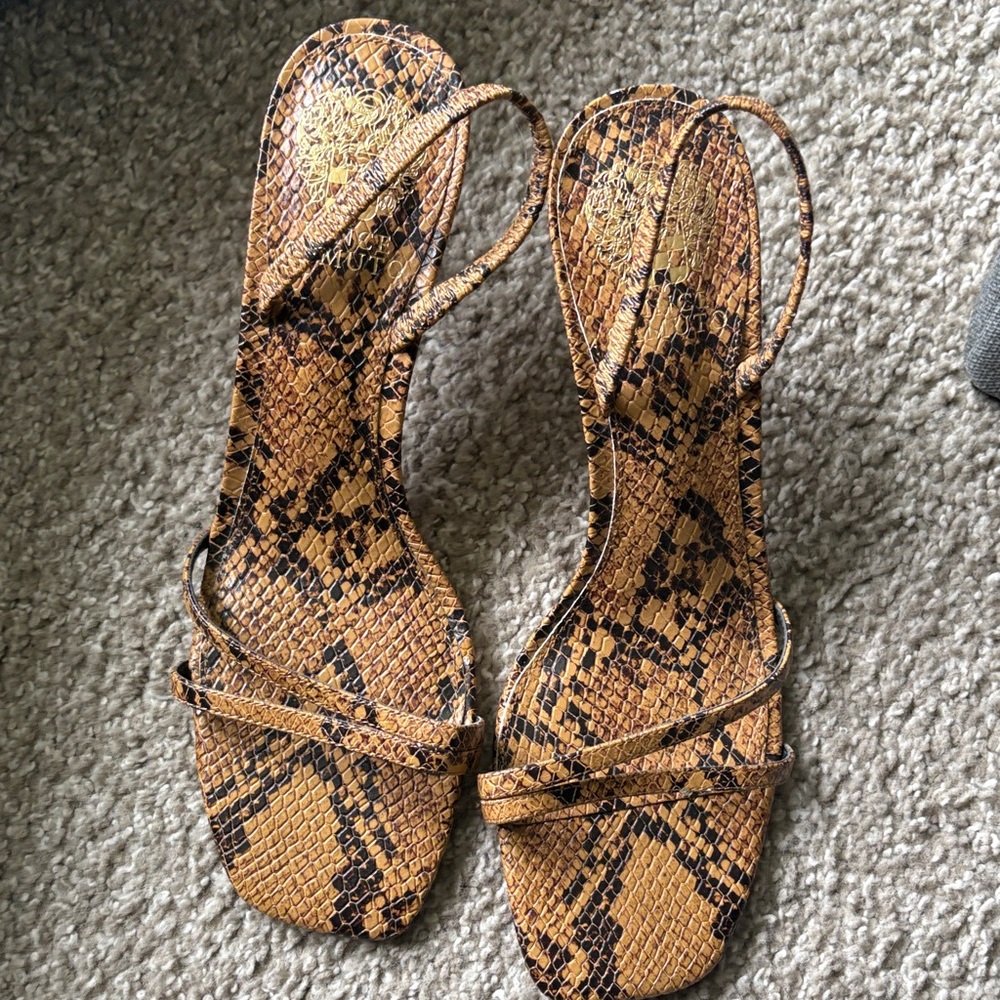New Snakeskin Strappy Sandals
